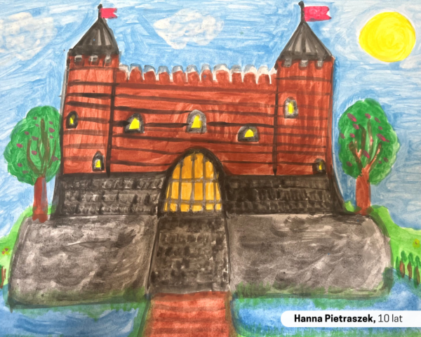 zamek namalowany farbami - praca konkursowa
