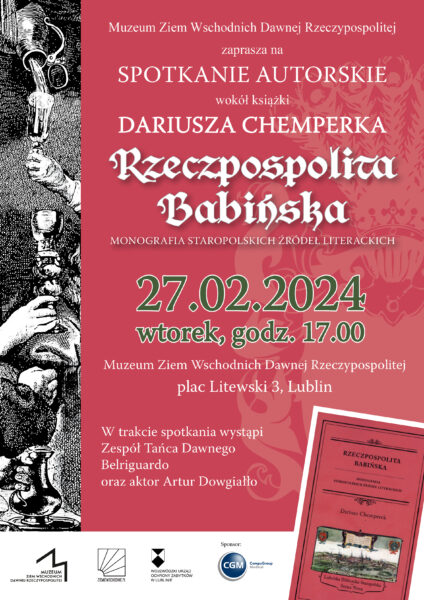 Plakat wydarzenia Rzeczpospolita Bbińska w kolorach czerwieni