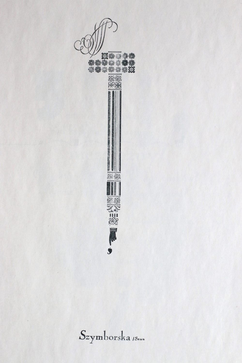 plakat wydarzenia "szczegóły i epizody" / Szymborska typograficznie